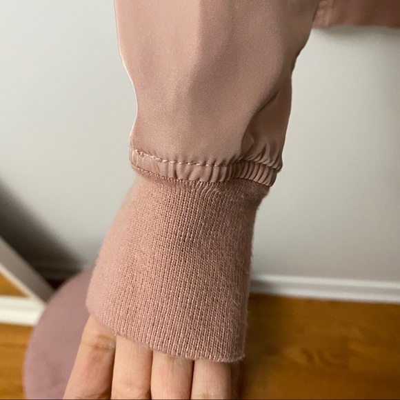 NORDSTROM B.P. PINK PLEATED BOMBER JACKET - Picture 7 of 9